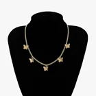 Модное ожерелье с подвеской в виде милой бабочки ожерелье с подвеской в виде летающей бабочки женское характерное ожерелье до ключиц