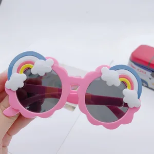 Imported Round Sunglasses Kids Rainbow Sun Glasses Girls Children Colorful Eye Lenses Baby Shades Boys 2022 M