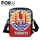 FORUDESIGNS, дизайнерские винтажные женские сумочки на плечо из полинезийской ткани Таити, женские повседневные Мини-сумки-мессенджеры на плечо, женская сумка