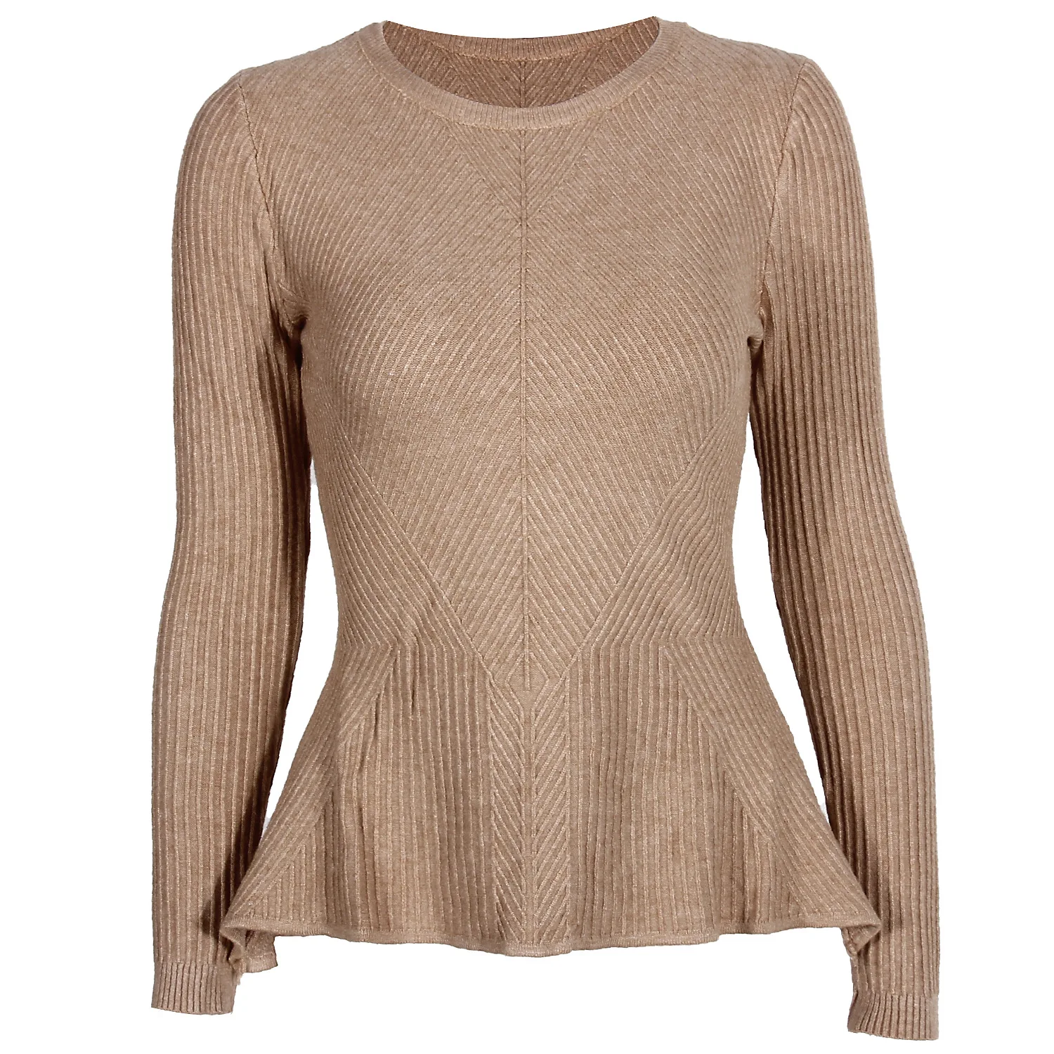 

European and American women's 2020 autumn and winter new fashion casual ruffled hem long-sleeved pullover sweater top