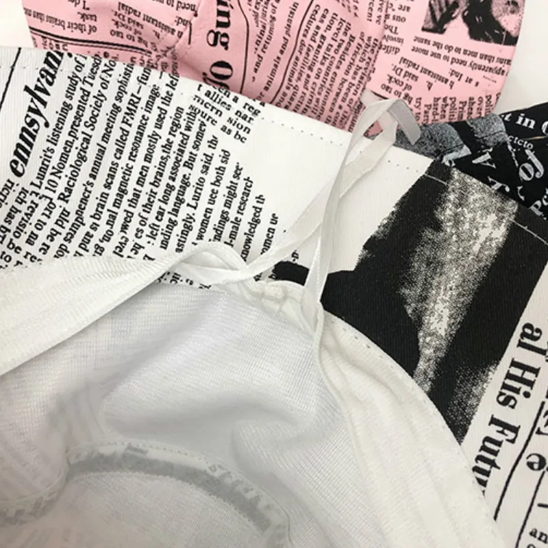 

wummer unisex cotton harajuku hip hop bucket hat mens outdoor fishmen hat women Vintage newspaper pattern panama caps