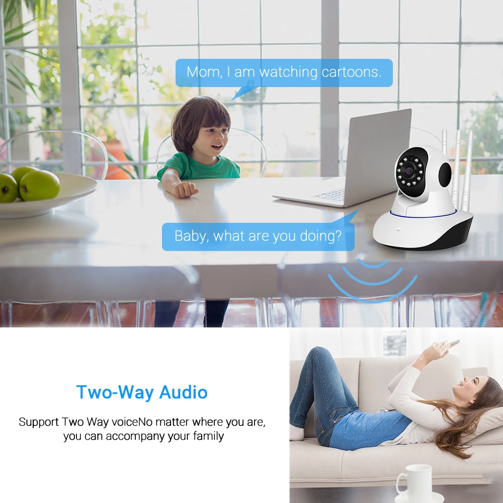 hd1080p smart auto tracking ptz wifi camera two way audio motion detection remote access baby monitor onvif icsee free global shipping