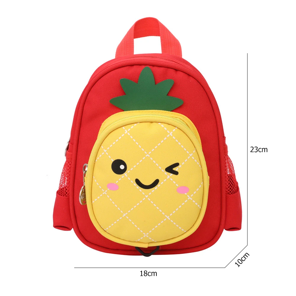 

2021 Kids Boys Girls Book Bags Nylon Backpacks Children School Bag Solid Cute Cartoon Animal Print Rucksack With Anti-Loss Rope