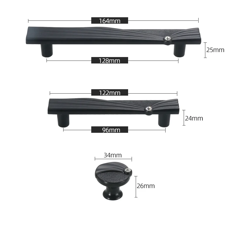 Золотые ручки для мебели черные шикарные кухонных шкафов и дверей европейские