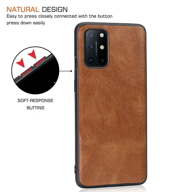 

Vintage Matte Leather Fitted Phone Case For OnePlus 8T 8 8 Pro OnePlus Nord Camera Protection Shockproof Soft Bumper Back Cover