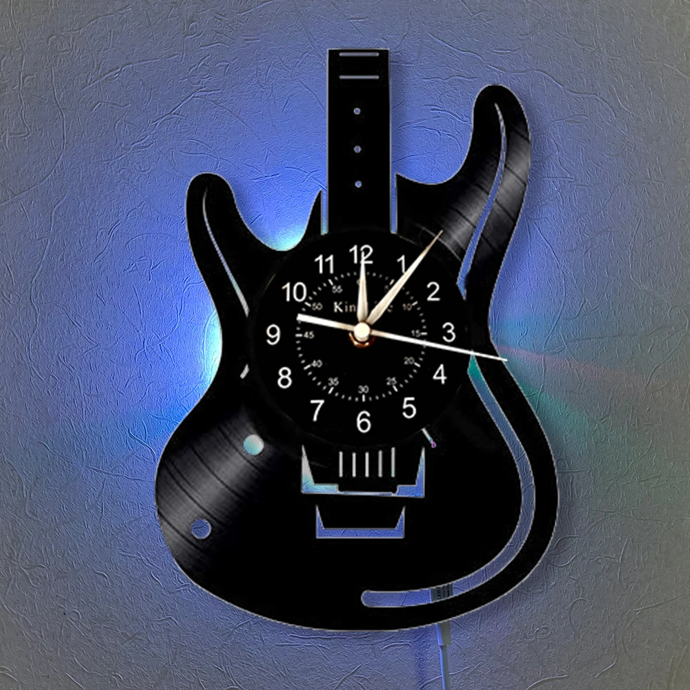 Guitar Clock Vinyl Record 12