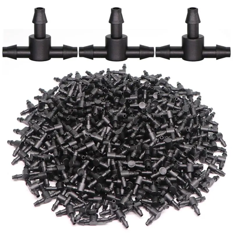 

50~200pcs Hose Connector PP Plastic Tee Connectors Garden Irrigation Pipe Joint Aquarium Tank Adapter Air Pump Hose Pagoda Joint