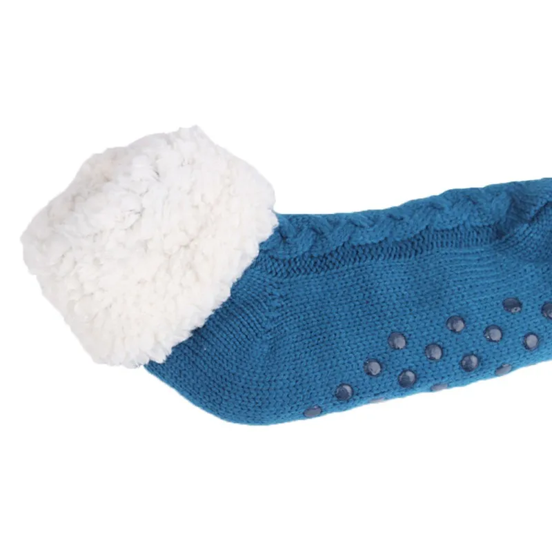 Женские зимние носки теплые уютные вязаные утепленные с флисовой подкладкой