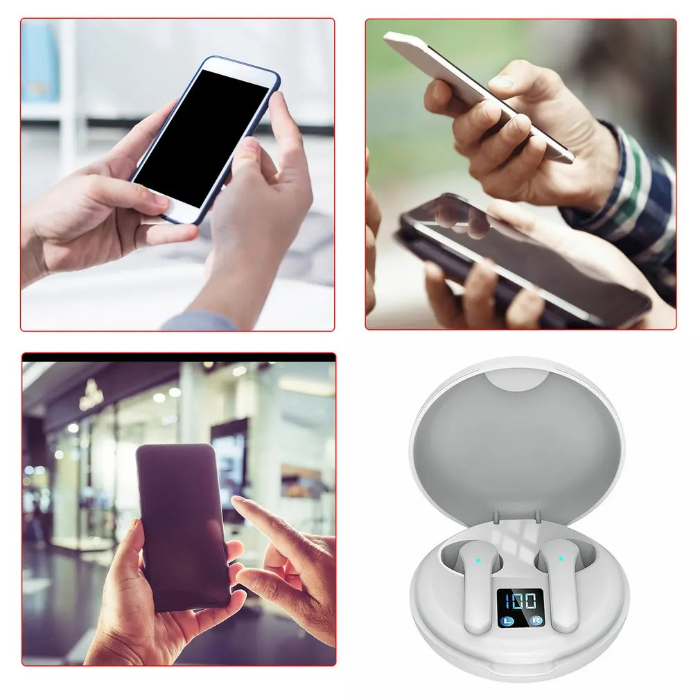 Беспроводные мини-наушники JS82 с микрофоном наушники-вкладыши сенсорным