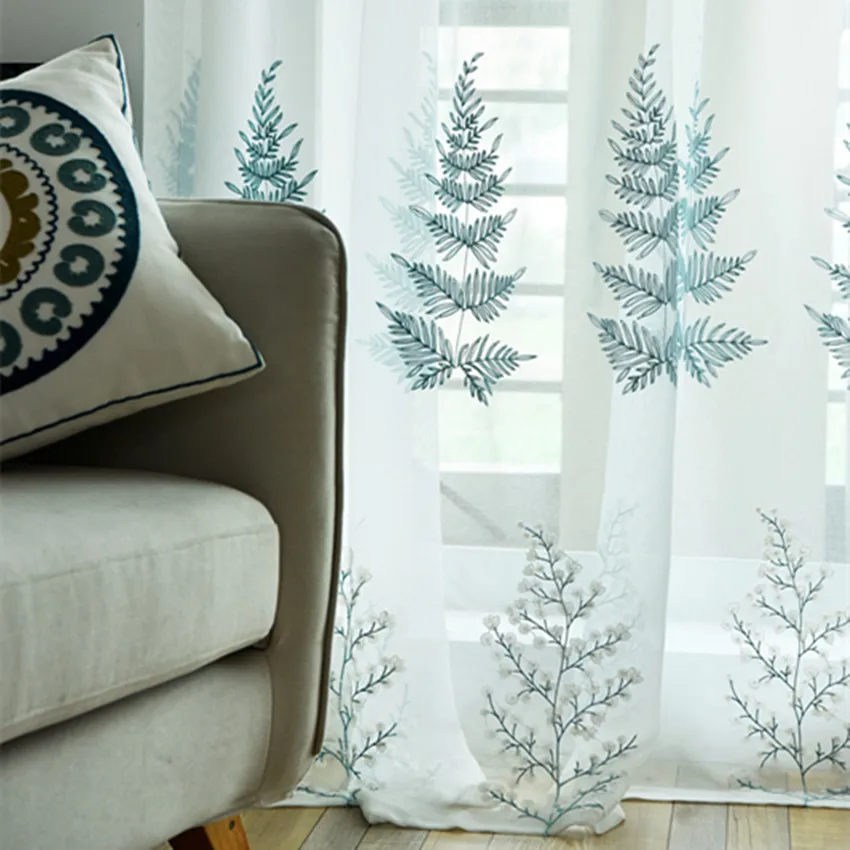 Современная Европейская Рождественская занавеска вышитая елка s для гостиной
