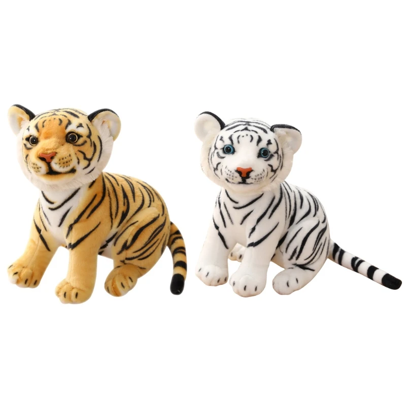 

13’’ Plush Figure Toy Soft Cartoon Tiger Doll for Baby Mood Appease Table Decor