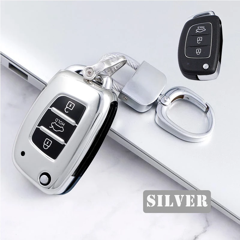 ТПУ чехол для ключа автомобиля полное покрытие защитный Hyundai Tucson Creta ix25 i10 ix20 i30 HB20