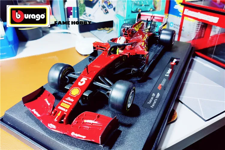 

#16808-5 ** в наличии ** Bburago 1:1 F1 2020 1000th SF1000 #5 Себастьян Vettel & #16 Чарльз помидоров, литая модель автомобиля