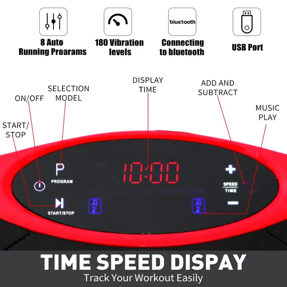 Фитнес тренажер на платформе с пультом дистанционного управления и эспандерами