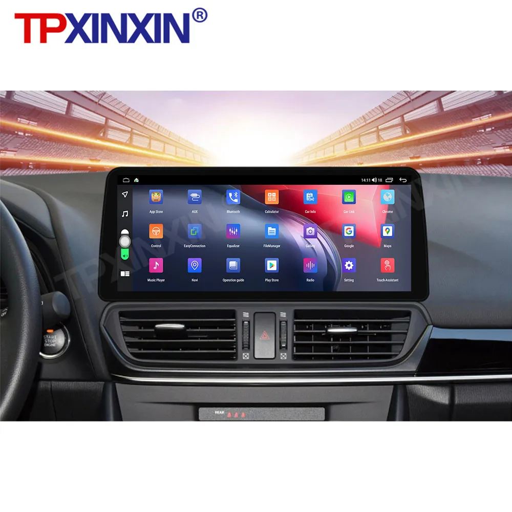 저렴한 Mazda 3 Angkesaila2014-19 안드로이드 10 6 + 128G ROM 자동차 라디오 플레이어 GPS 네비게이션 스테레오 Headunit 무선 Carplay