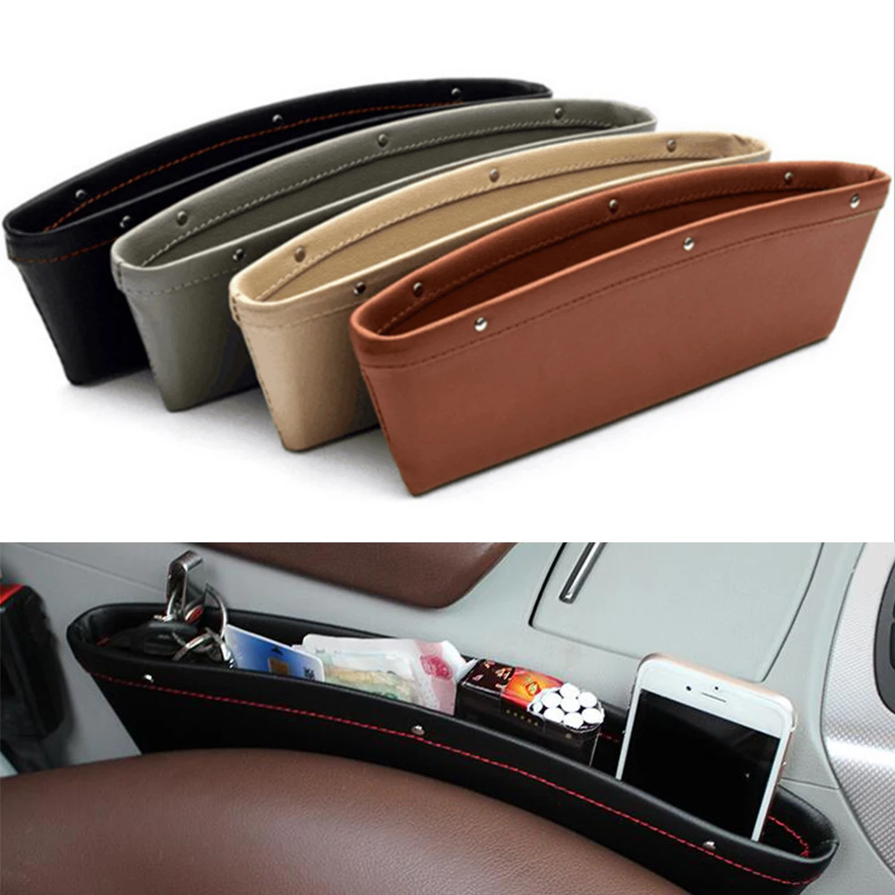 

Car Slit Box Organizer PU Leather Car Seat Crevice Gap Storage Pocket Slot Storage Bag 350*105*4 mm