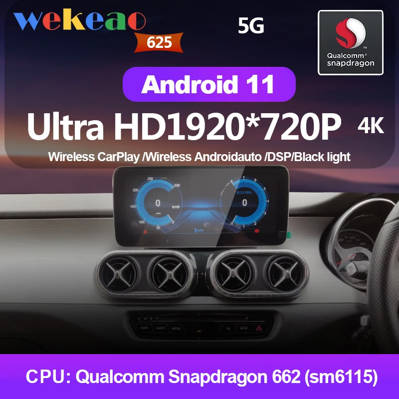 

Wekeao Android 11 Car Radio For Mercedes-Benz X CIASS A/B/C/CLA/CLS/E/G/GLA/GLC/GLK/V NTG5.0 car dvd player audio 12.3"