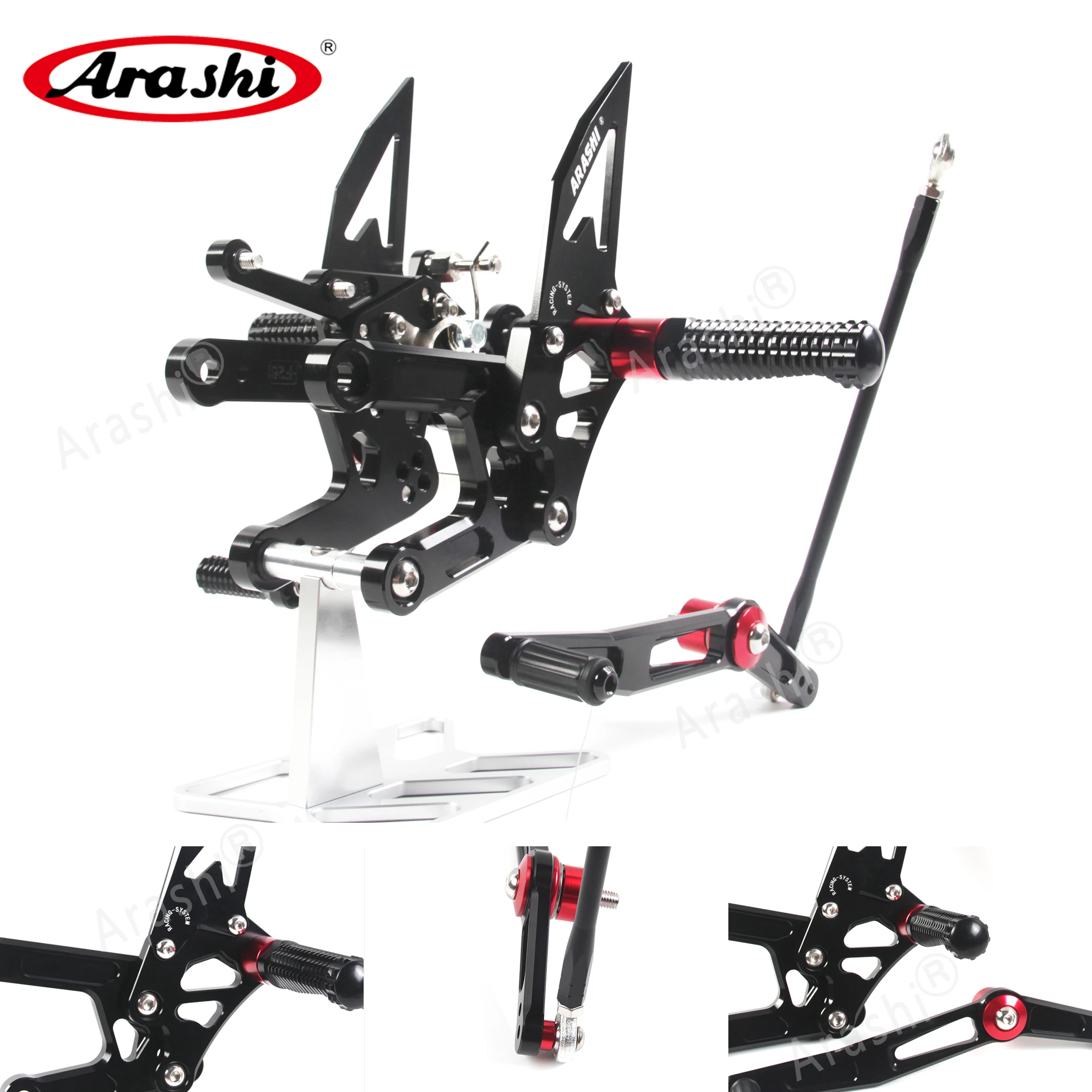Arashi Регулируемая подставка для ног задние комплекты YAMAHA YZF R6 2006 2016 2007 2008 2009 2010 2011