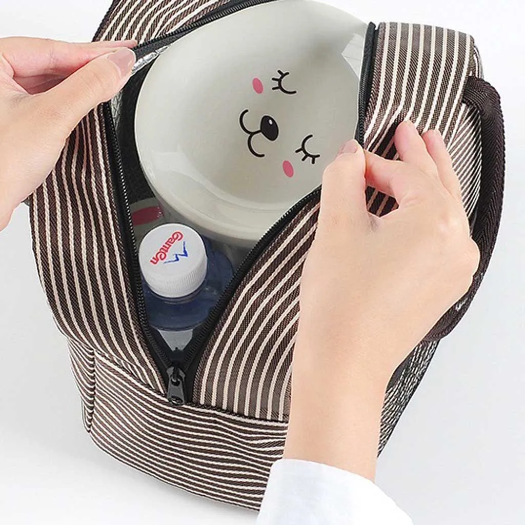 Портативный Термоизолированный кулер Bento ланч бокс Женская Холщовая Сумка ретро