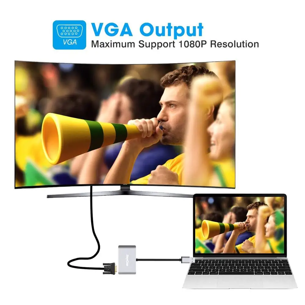 USB3.0 к HDMI/VGA 2 в 1 конвертер для компьютера ноутбука с HD tv проектор