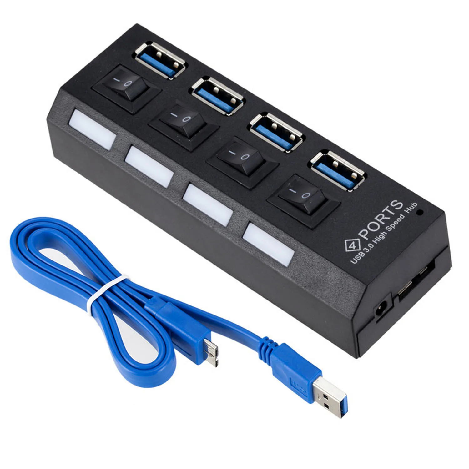 Besegad 4 портовый USB 3 0 концентратор USB3.0 высокая скорость зарядки хаб с