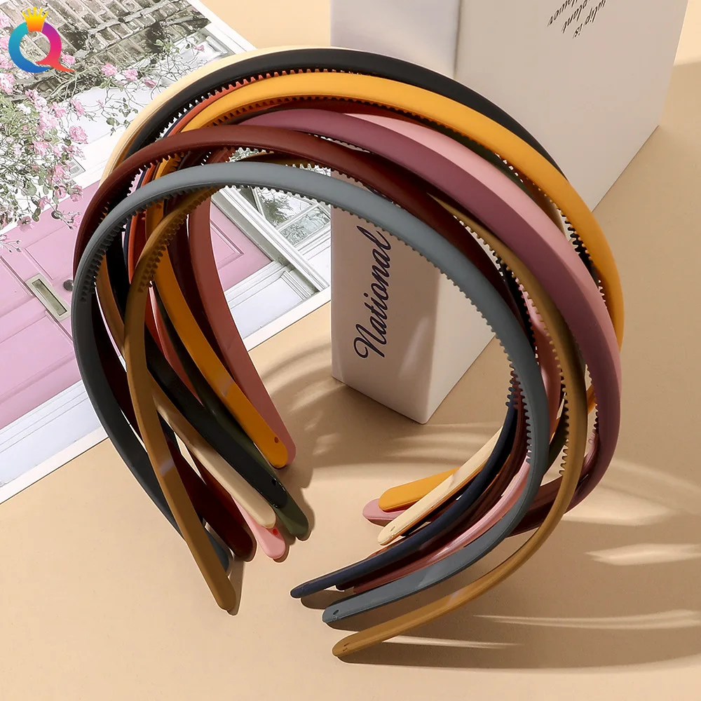 

Plastic Frosted Headband Hair Pressing Simple Morandi Solid Color Headband Women Hairclip for Grils Hairpin for Women hairpin