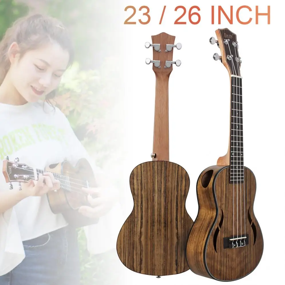 23 / 26 Inch Ukulele Full Pack Concert Tenor Musical Gifts Walnut Wood 18 Fret Four Strings Hawaii Mini Guitar Ukulele Parts