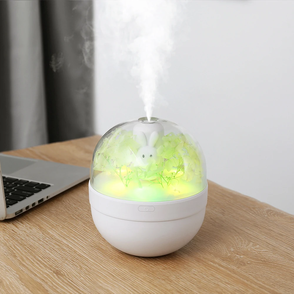 

Sweet Rabbit Humidifier Wireless Rechargeable Aroma Essential Oil Diffuser 800mAh Battery Built- in Air Fogger Atmosphere Light