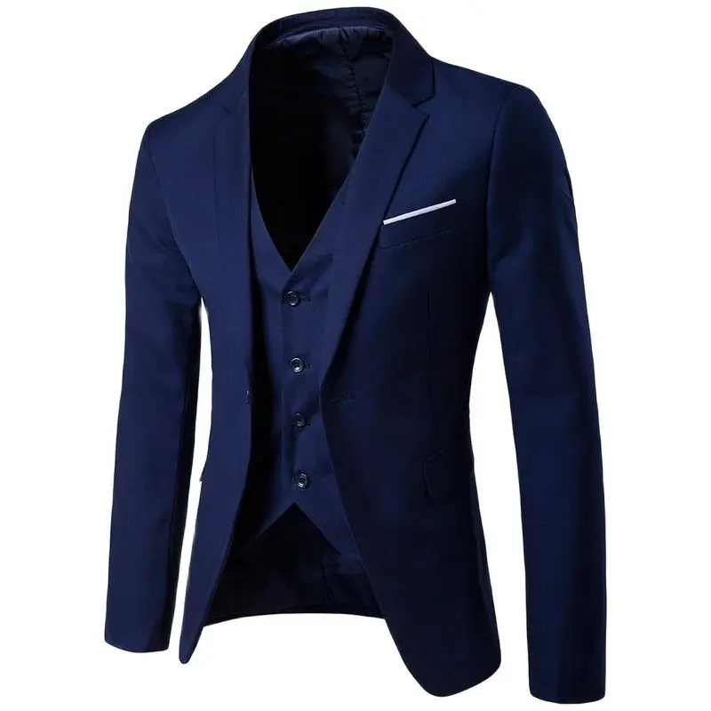 

MyLoddy Men Suit 3 Pieces Set Classic Blazers Sets Men Business Suits Men Wedding Party Set (Jacket +Vest + Pants)