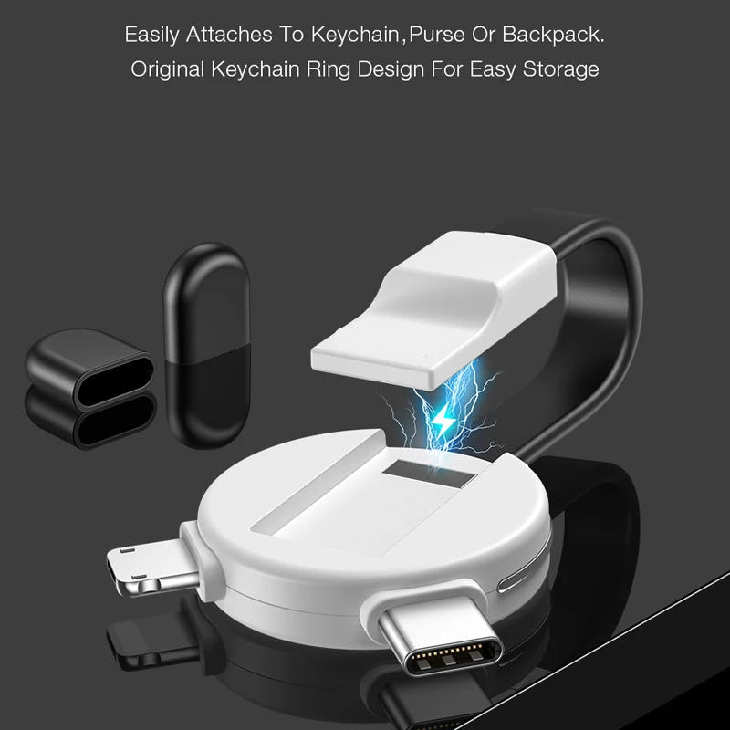 Магнитный зарядный кабель FLOVEME 3 в 1 Micro USB Type-C 2A для iPhone Samsung Xiaomi портативный брелок