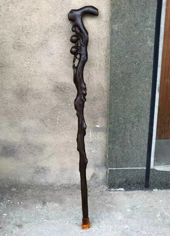 Эбеновое фиолетовое сандаловое дерево трость деревянная голова дракона горные