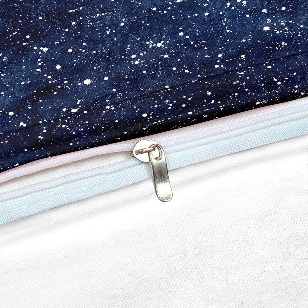 Galaxy пододеяльник, набор, космическое созвездие, пододеяльник, королева, домашний текстиль, белые звезды, Комплект постельного белья, 3 шт., король, Прямая поставка, галактика, подростки