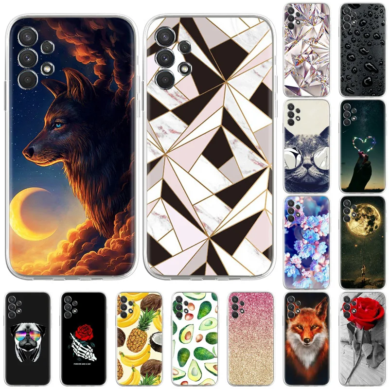 

For Samsung A52 Cases Silicon Print Coque For Samsung Galaxy A52 5G SM-A526B Galaxy A52 4G SM-A525F Soft TPU Painted Bumper