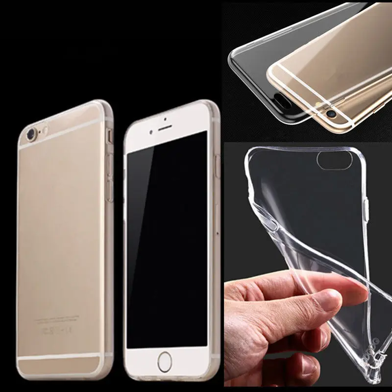 Прозрачный мягкий чехол из ТПУ для Apple Phone 6 6s 7 8 Plus X XR XS MAX Защита от падения задняя