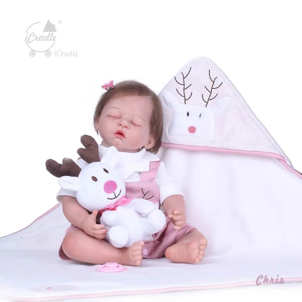 NPK 50 см Высокое качество реалистичный младенец Кукла reborn baby ручной работы для новорожденных детальная краска от Genesis heat set paint