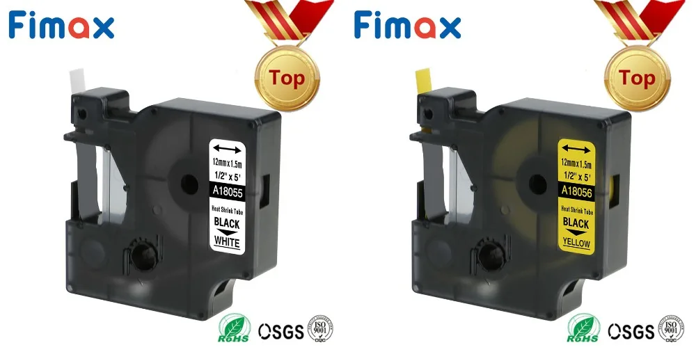Fimax 1 шт. 18051 18052 совместимый для Dymo промышленный терм усадочная трубка для Dymo 18053 18054 18055 18056 Dymo носорог принтер для печати этикеток