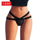 Женские сексуальные трусики CXZD, трусики-танга с дерзким низом, Модные ажурные g-стринги