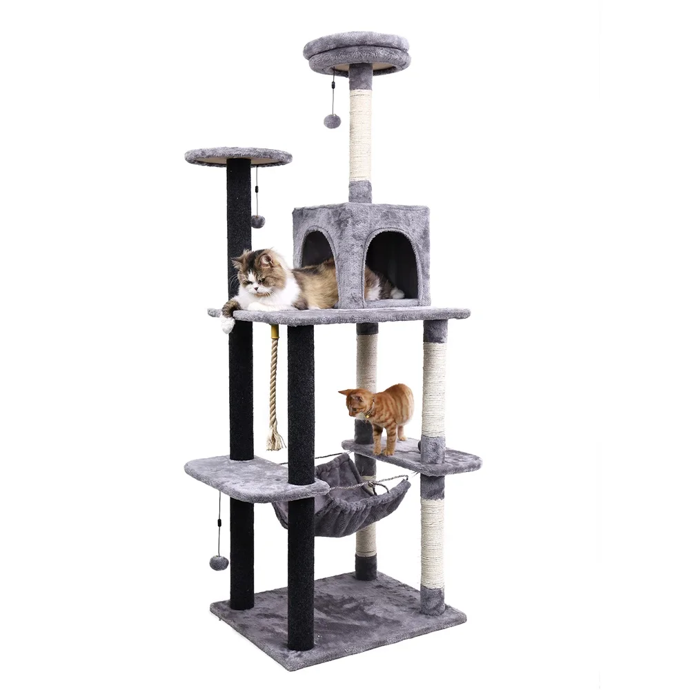 AMT0005Grey Скоростной стул для домашних животных деревянная мебель для животных куб крепкий дом кондей теплый дом с лестницей кошка скалолазание котенок забавная игрушка кошка дерево - Цвет: AMT0005Grey
