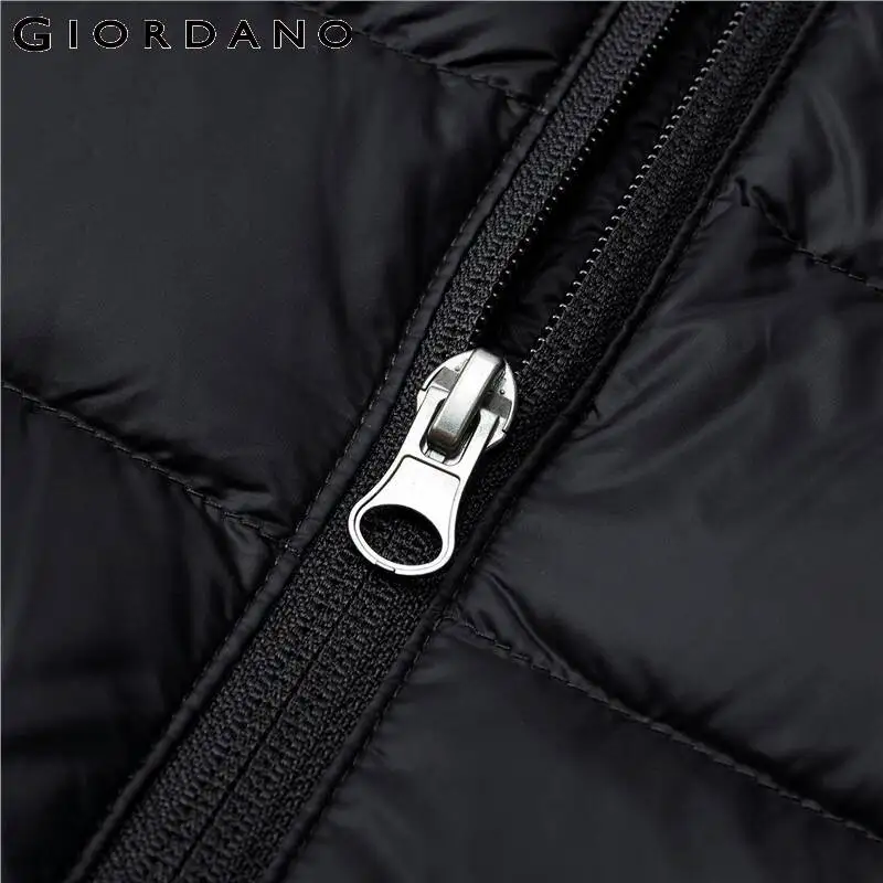 Giordano Men Down Jackets Machine Washable Lightweight Duck Down Jacket With Hoodie Soild Causal Winter Warm Jackets 13071872