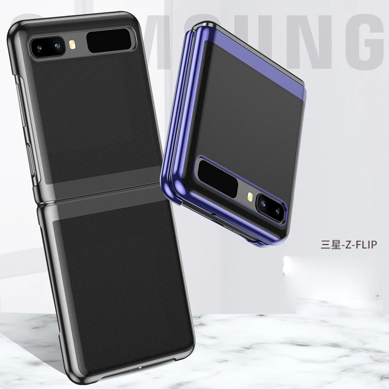 

Plating Phone Case For Samsung Galaxy Z Flip 5G Case Zflip Luxury Electroplated Frame Shockproof Cover Foldable Light Funda