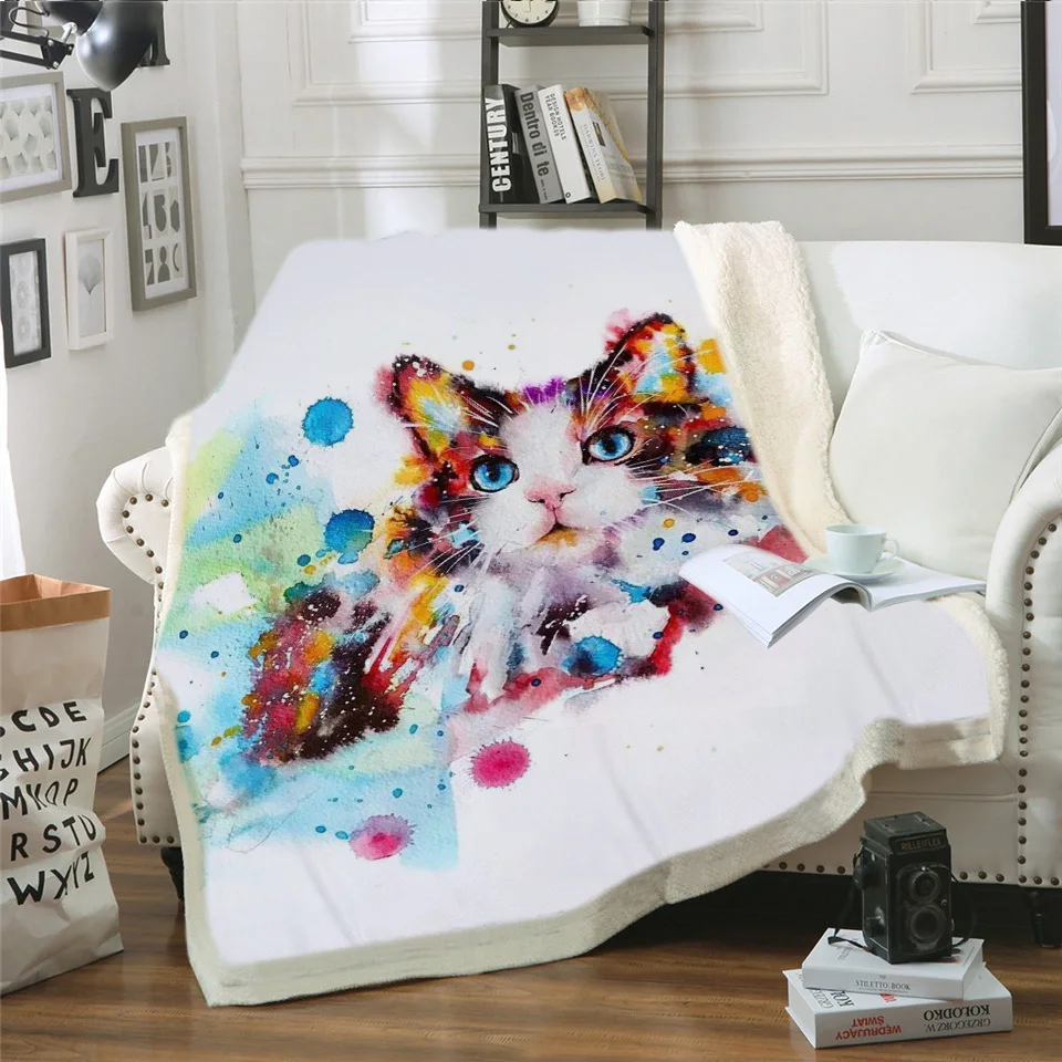 Одеяло из шерпы для домашних животных на заказ Покрывало сделай сам кровати