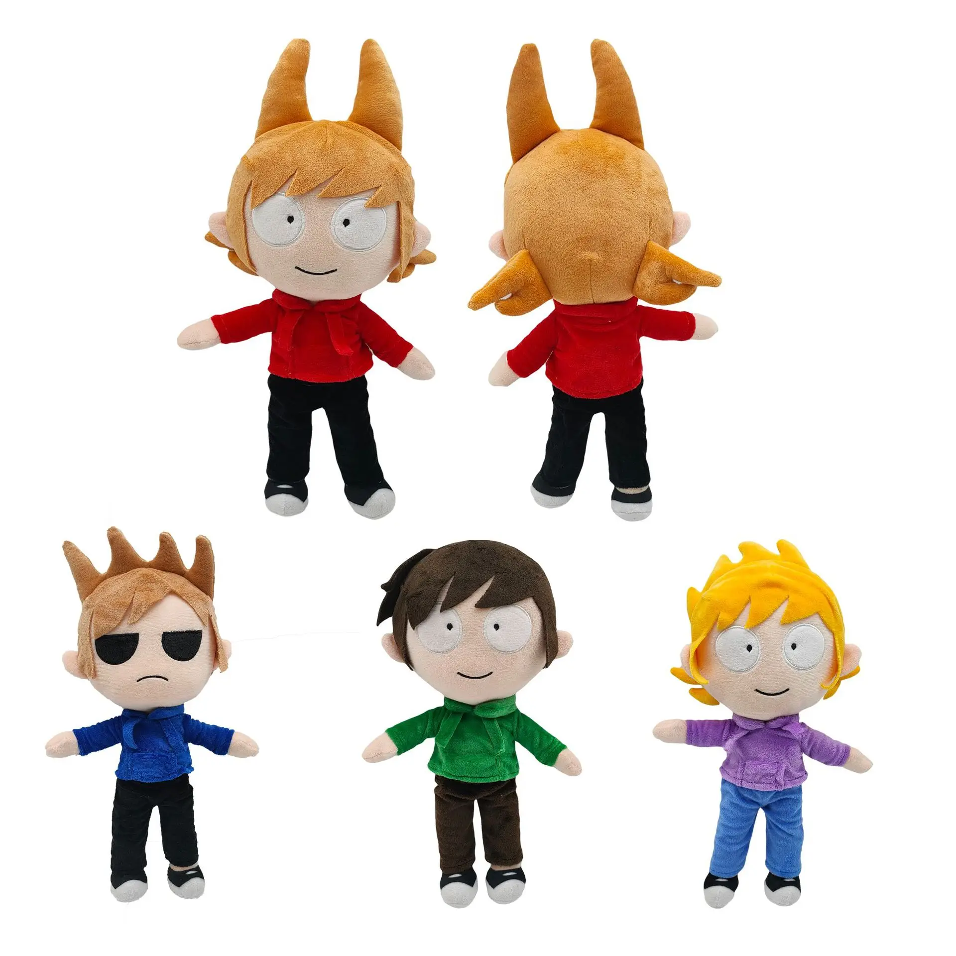 

Eddsworld Plush Toy Cartoon Plushie Edd Matt and Tom Stuffed Doll Character Toys Decoration Gift for Boy Girl and Fans