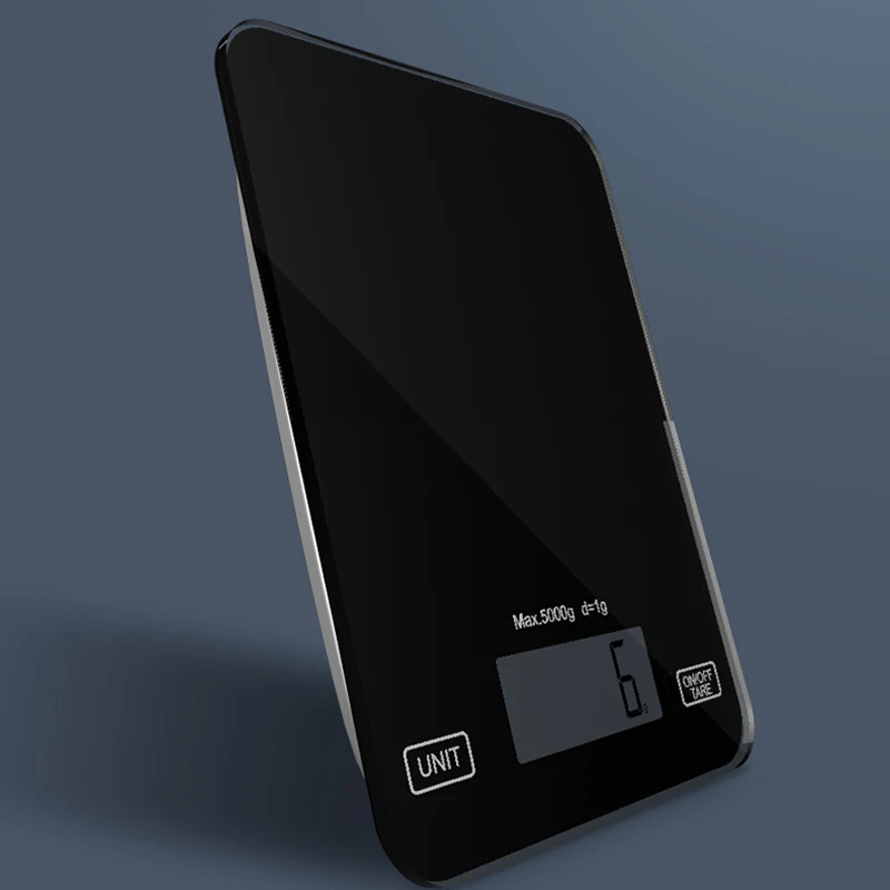 Цифровой Кухня весы Еда 11lbs/5 кг-Ультра тонкий многофункциональный закаленное