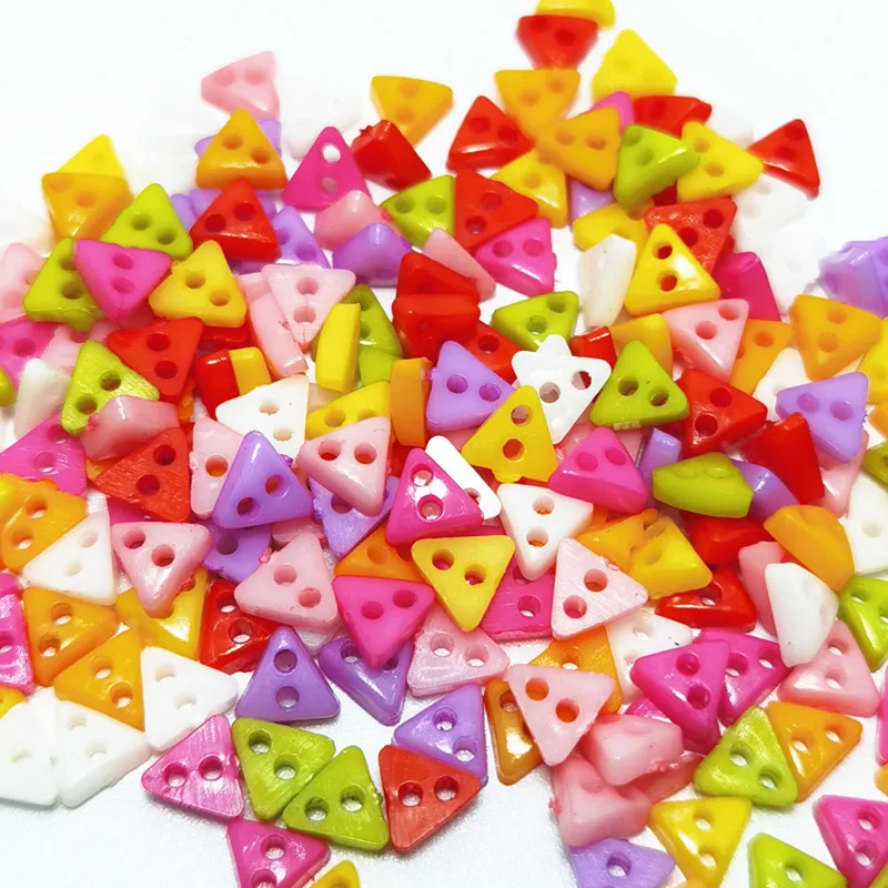 Suoja 500 шт./лот смешанные 6 мм Мини треугольные крошечные кнопки пластиковые