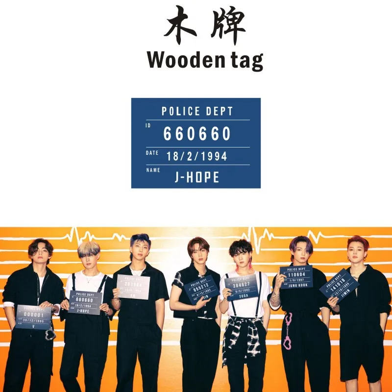 Оптовая продажа деревянная бирка JIN JIMIN SUGA с изображением идола в стиле K-POP Bangtan Boys