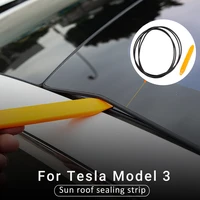 for tesla model 3 windshield roof wind guard noise lowering reduction seal kit skylight glass sealing strip car accessories