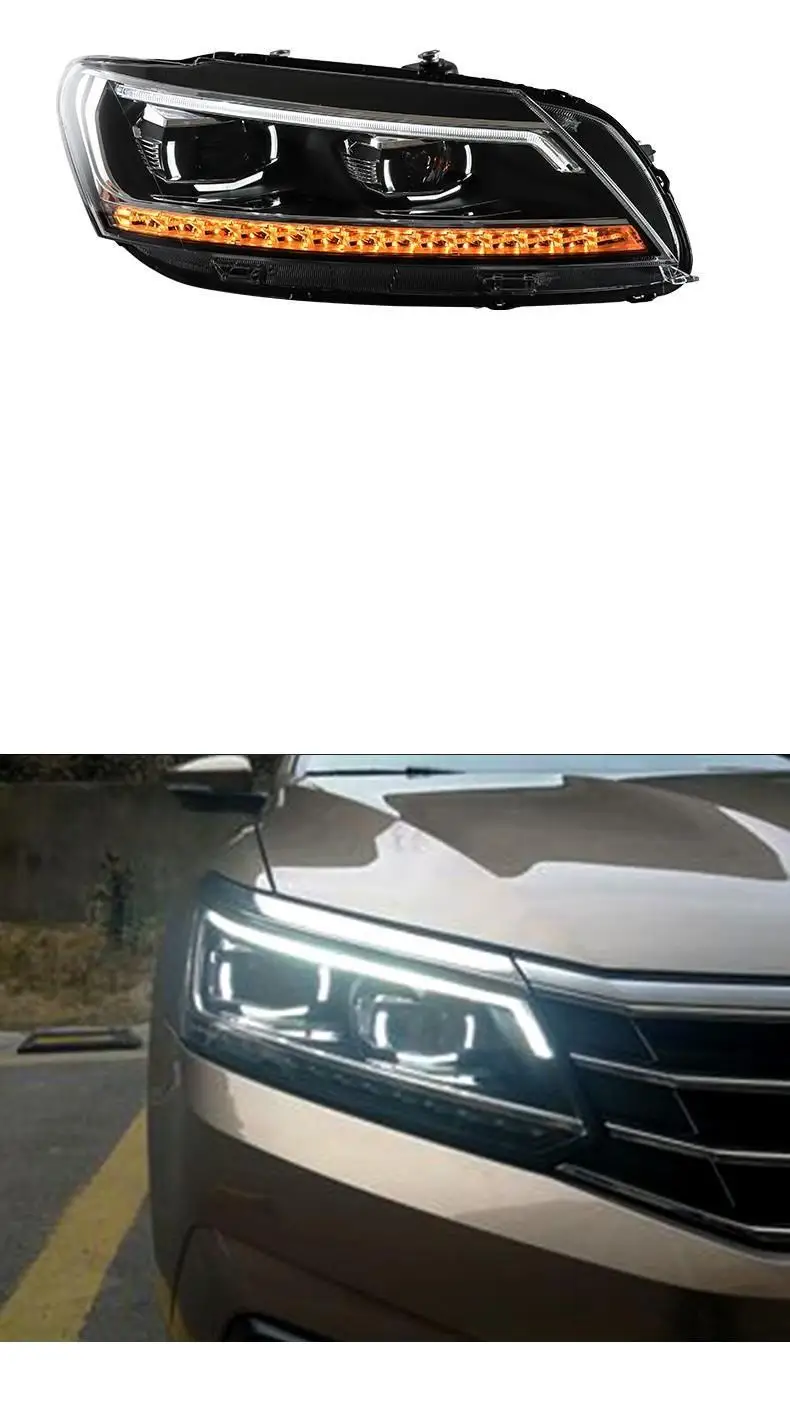 Автомобильные аксессуары для дневных ходовых автомобилей Drl Led Cob фары автомобильные фары в сборе 11 для Volkswagen Passat