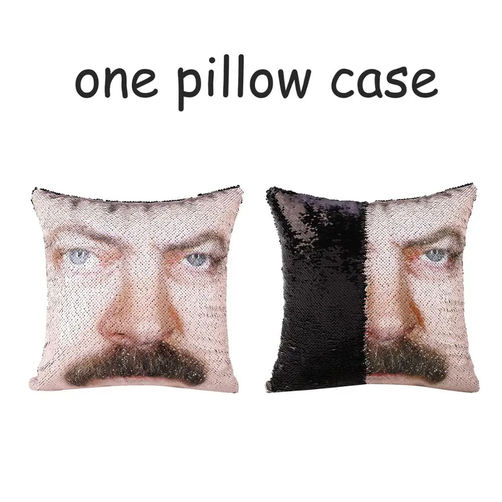 Подушка с пайетками и лицом Рона Swanson 1 шт. | Наволочка Двухцветная подушка Подарок