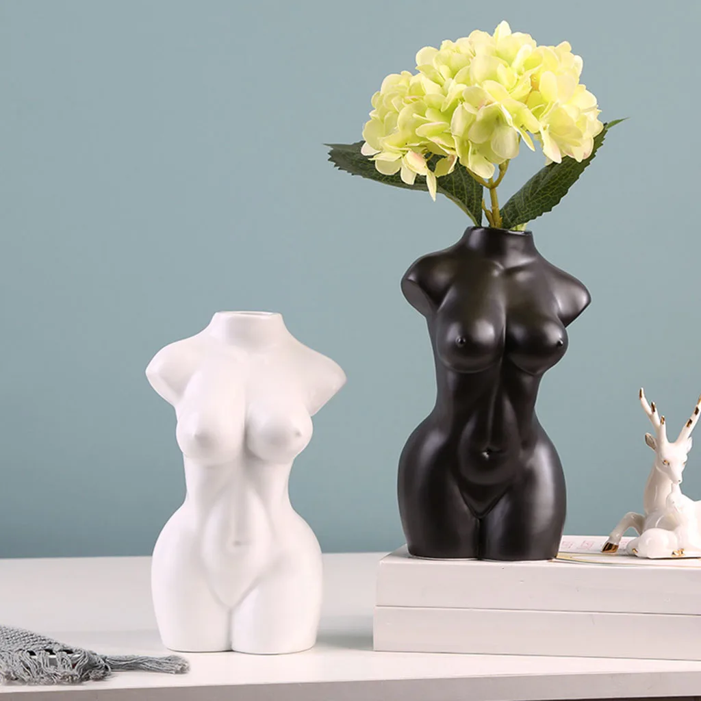 

Художественная матовая Женская ваза для тела, креативная статуя, современный декоративный стол для дома