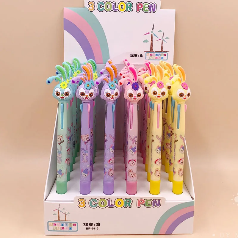 

36 pcs/lot Cartoon Rabbit 3 Colors Ballpoint Pen Cute ball pens School Office writing Supplies Promotional Stationery Gift